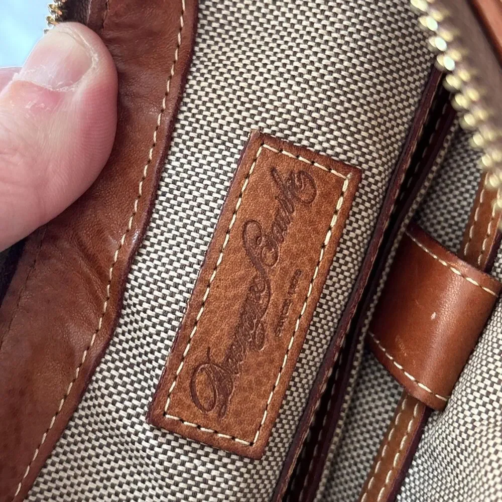 Dooney & Bourke Florentine Leather Small Lucy Hobo Tan Shoulder Bag - Picture 12 of 16